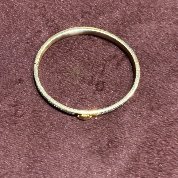 Stainless Steel Gold-Tone Shining and Sparkling Ladies Bangle Bracelet - Picture 5 of 14